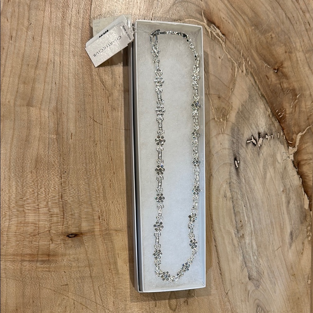 Vintage Silver Minimalist Necklace New In Box